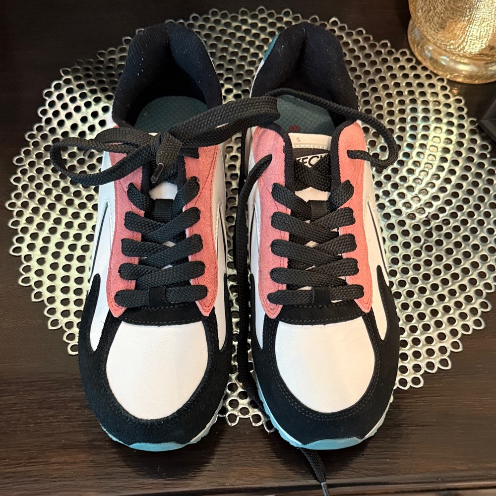 Skechers Black, Pink, and White Women's Sneakers